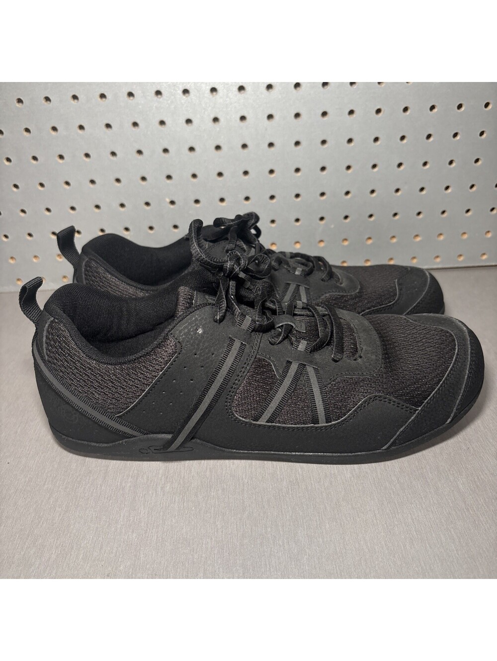 Xero Prio Barefoot Shoes Mens Sz 12 Triple Black Minimalist Athletic Sneakers